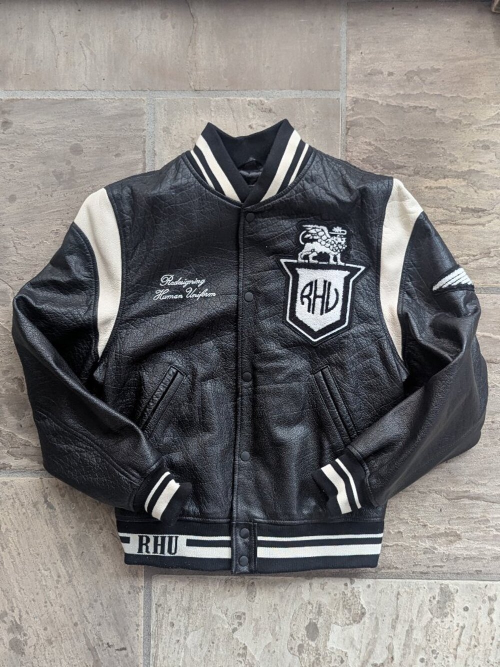 Zara x Rhuigi Leather Varsity Jacket (Redesigning Human Uniform)